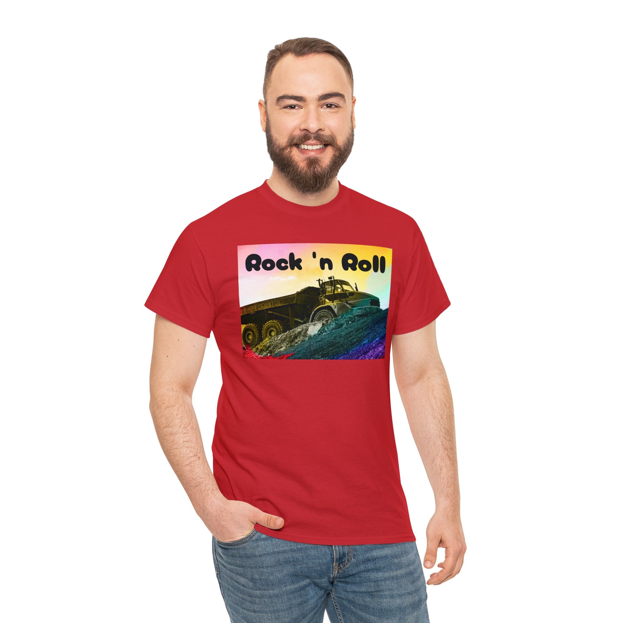 Rock 'n Roll Dump Truck Unisex Heavy Cotton T-shirt up to 5XL