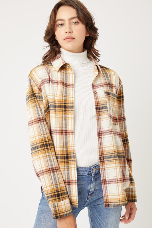 Women's Brown Flannel Shirt