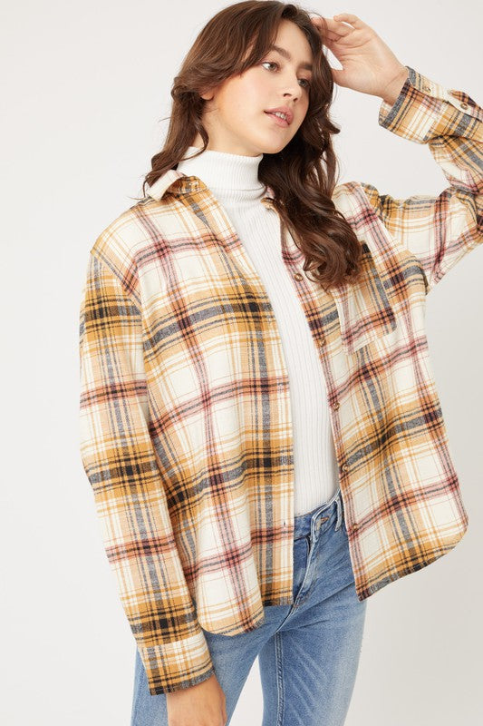 Women's Brown Flannel Shirt