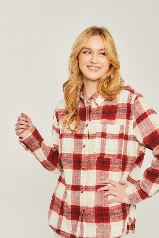 Women's Brown Flannel Shirt