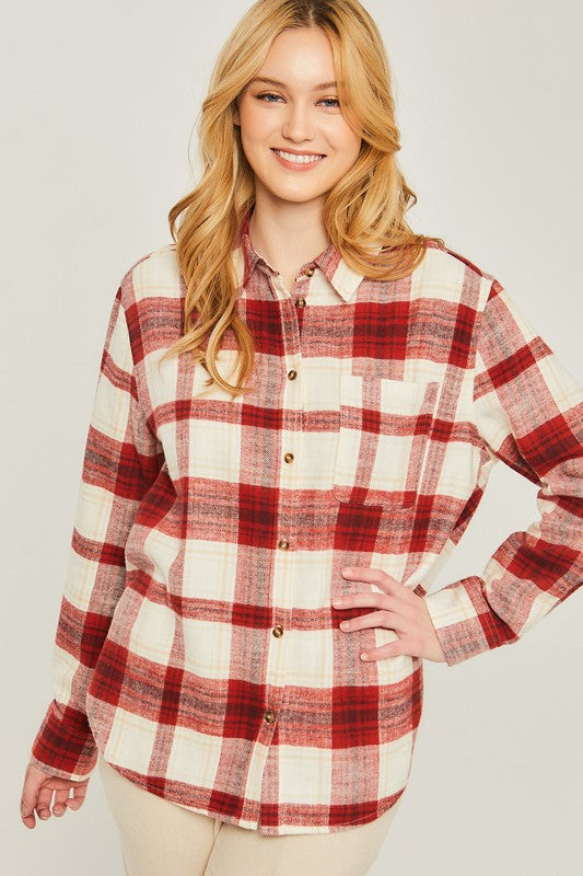 Women's Brown Flannel Shirt