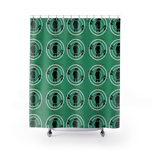Country Bears on Green Shower Curtain