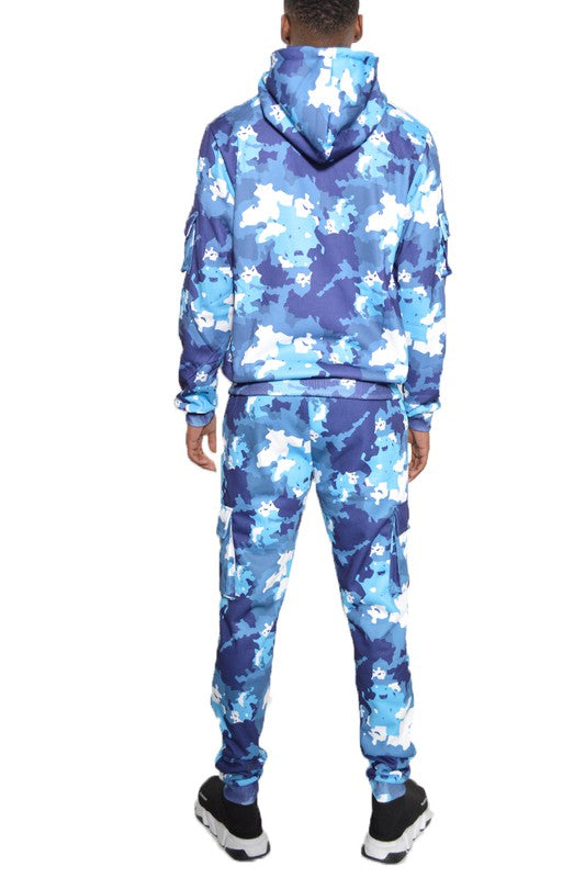 Men's Camo Hoodie & Sweatpants 2-piece Sweat Suit