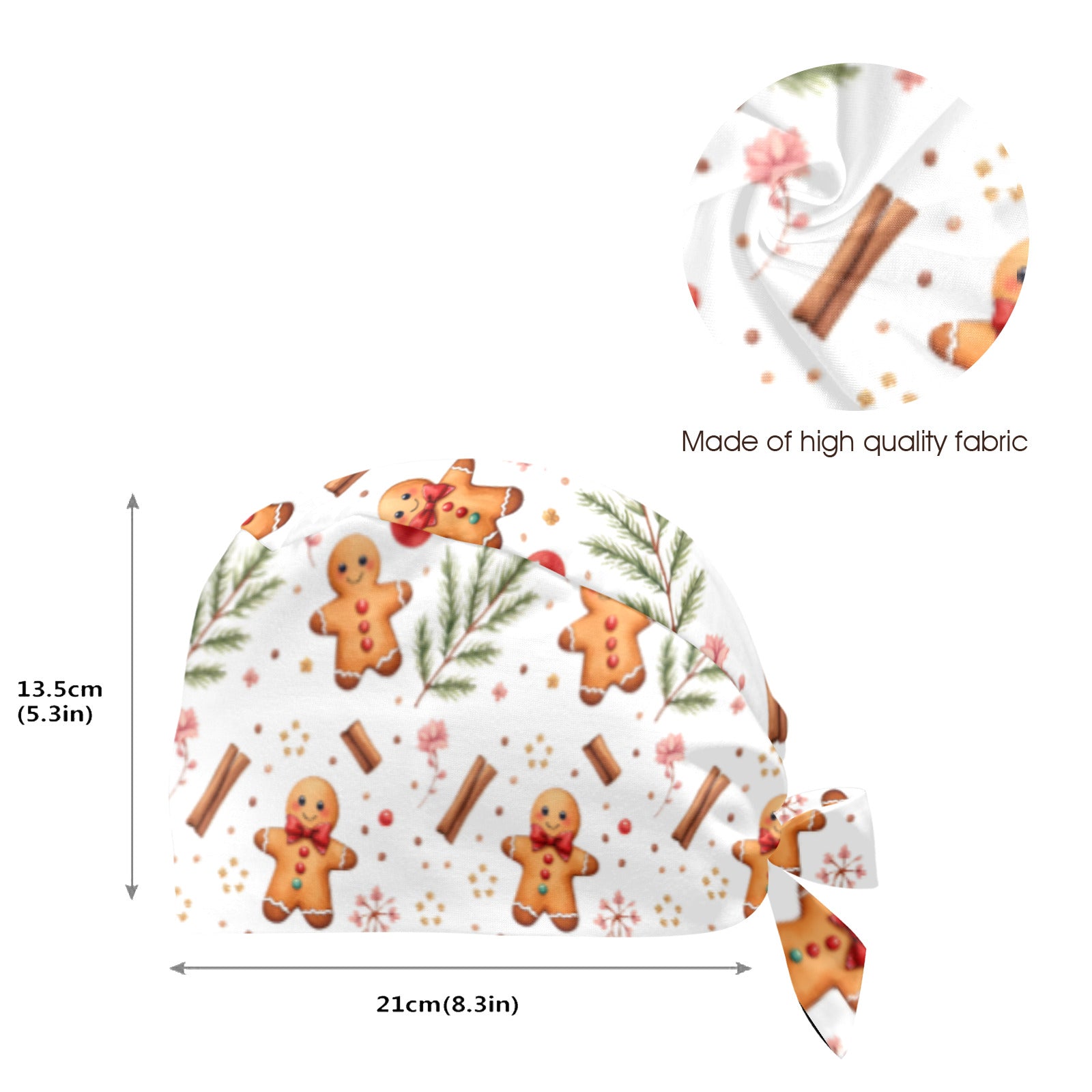 Gingerbread_Floral_Design Scrub Cap(Made in Queens)