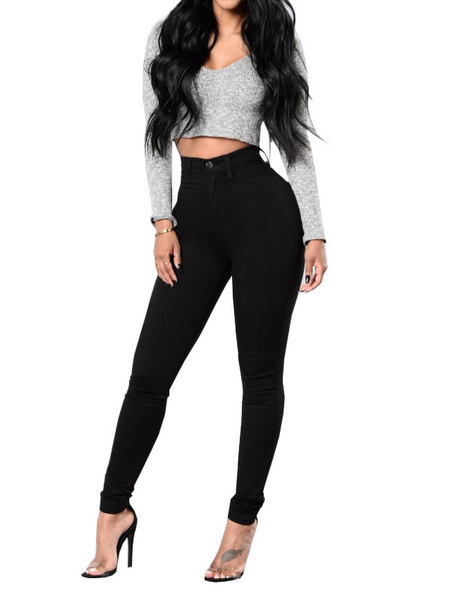 Women's High Waisted Super Stretchy Jeans in Different Colors up to 2XL - Shell Design Boutique