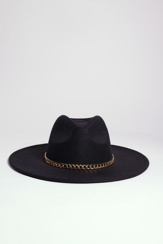 Women's Chain Belt Fedora Hat