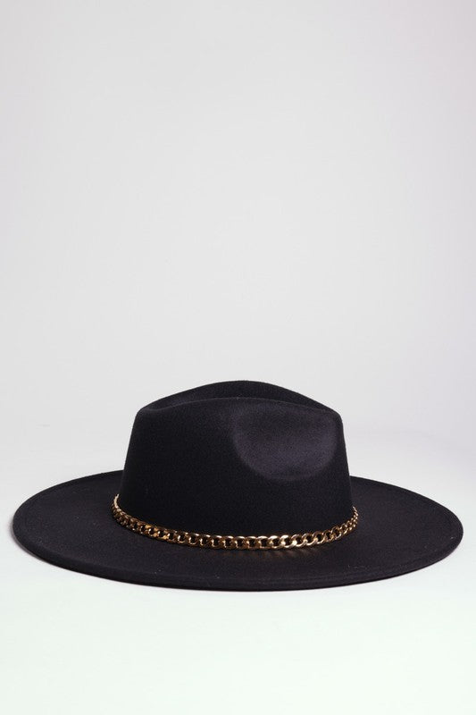 Women's Chain Belt Fedora Hat