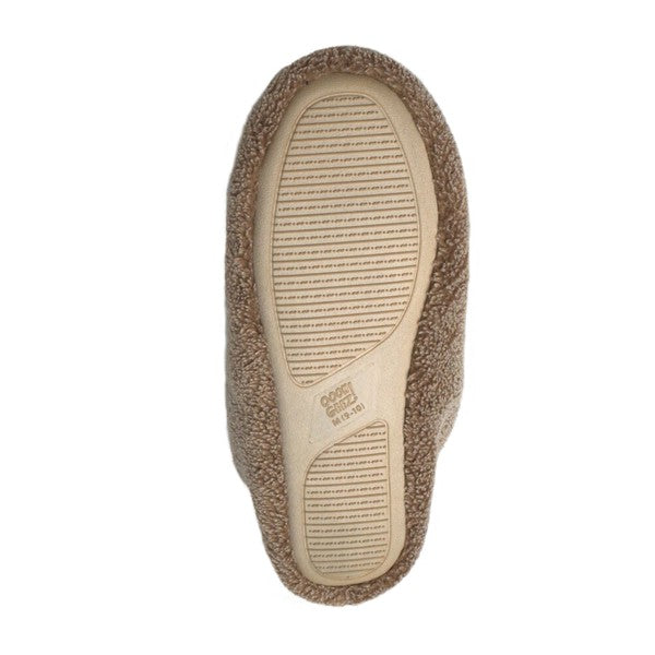 Men's Cozy Sherpa Tan House Slippers