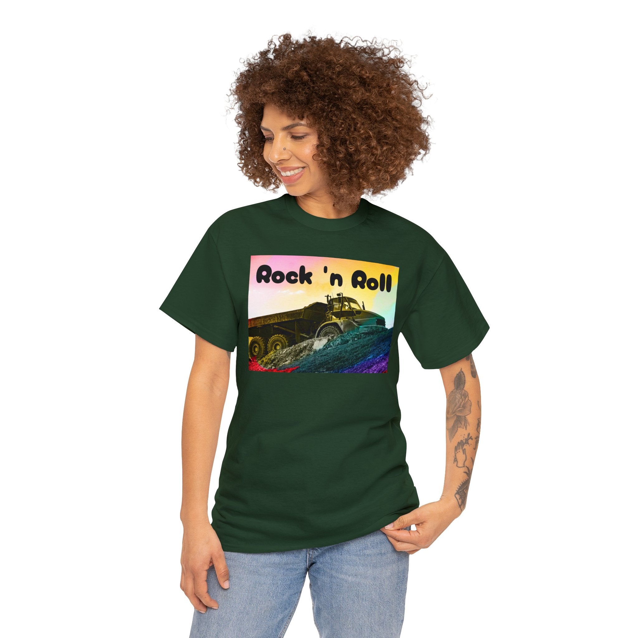 Rock 'n Roll Dump Truck T-shirt unisexe en coton lourd jusqu'à 5XL