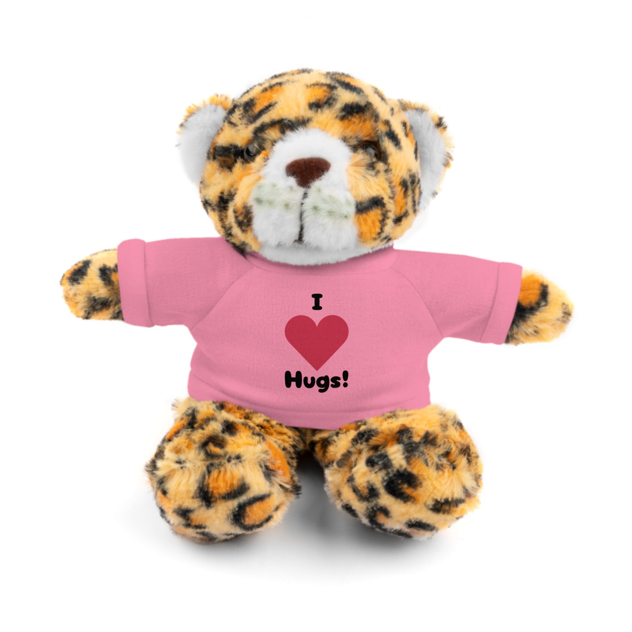 Stuffed Animal with T-shirt saying I heart Hugs