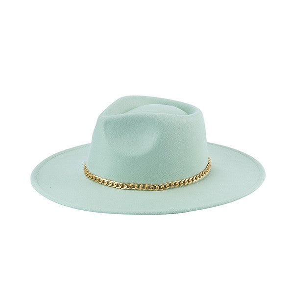 Women's Chain Belt Fedora Hat