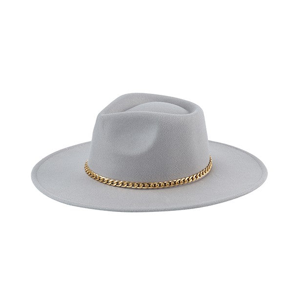 Women's Chain Belt Fedora Hat