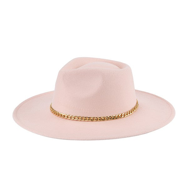 Women's Chain Belt Fedora Hat