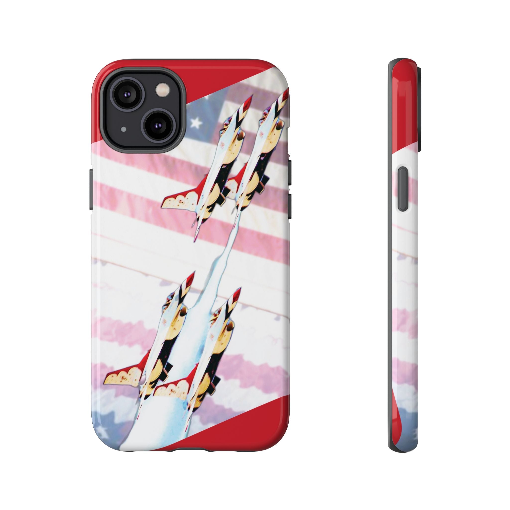 US Fighter Jet Red Tough iPhone Case