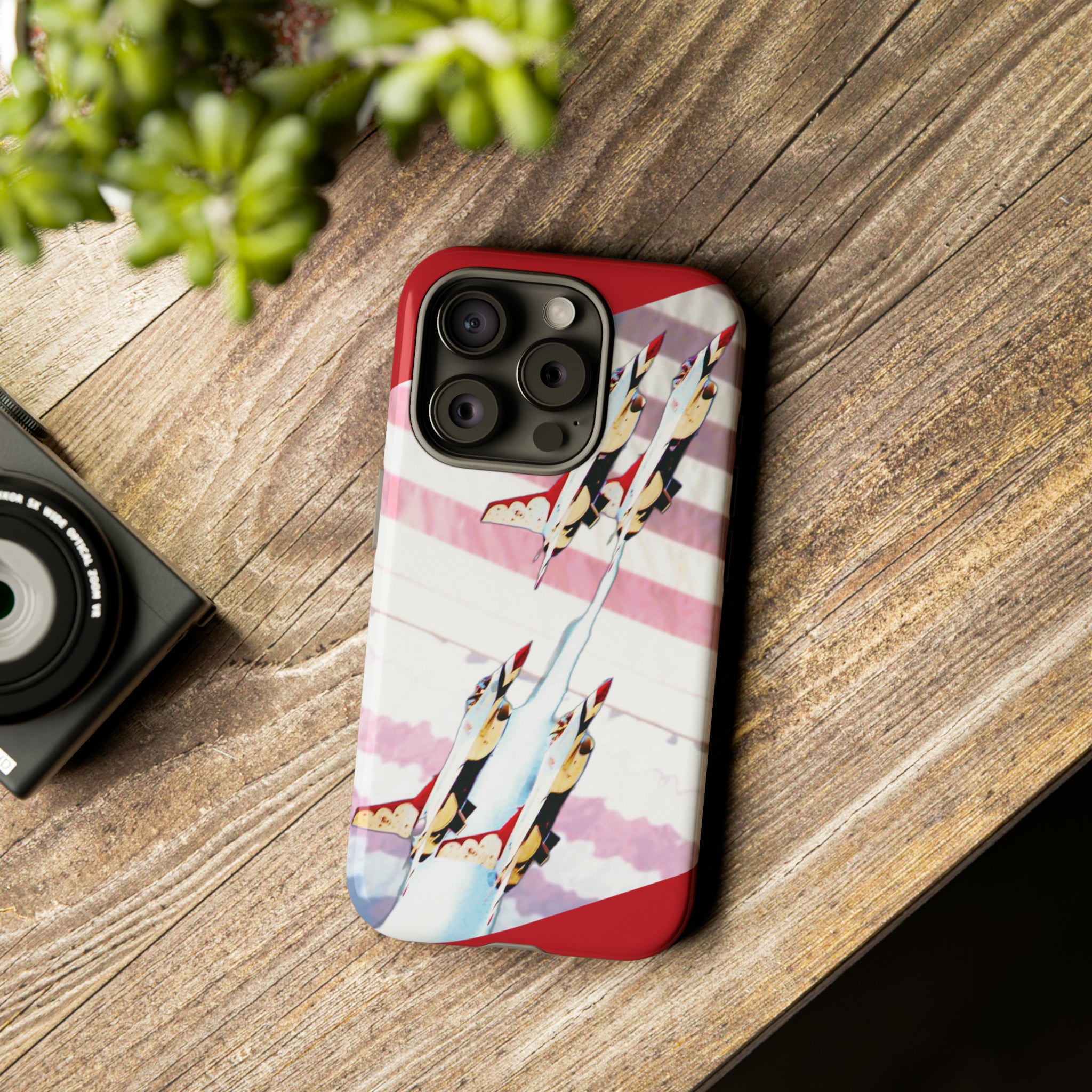 US Fighter Jet Red Tough Phone Case - Shell Design Boutique