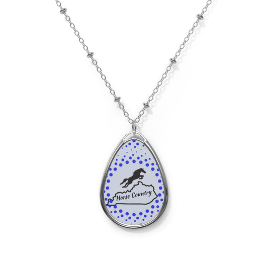 Kentucky is Horse Country Oval Necklace