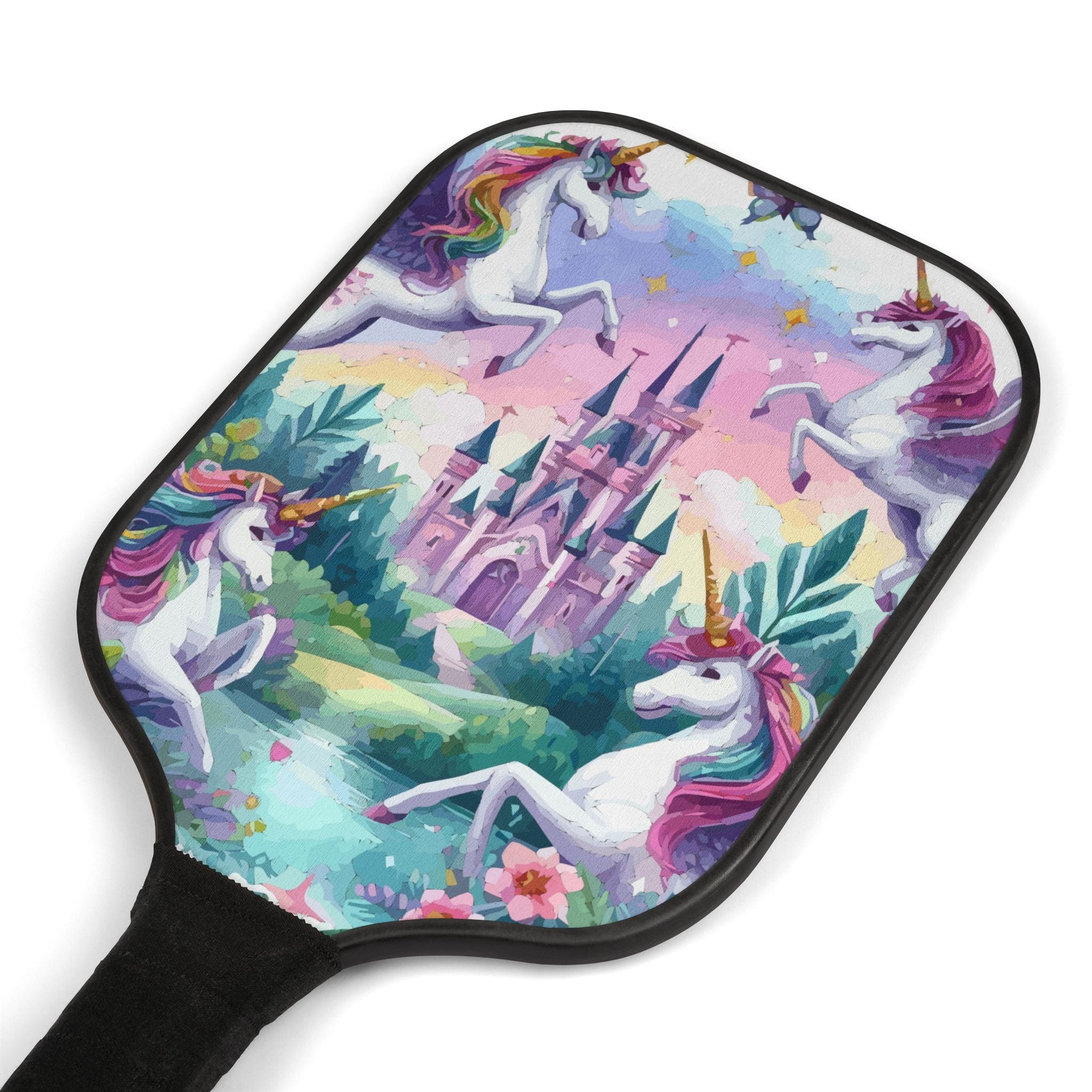 Pickleball Kit with Flying Unicorns Design