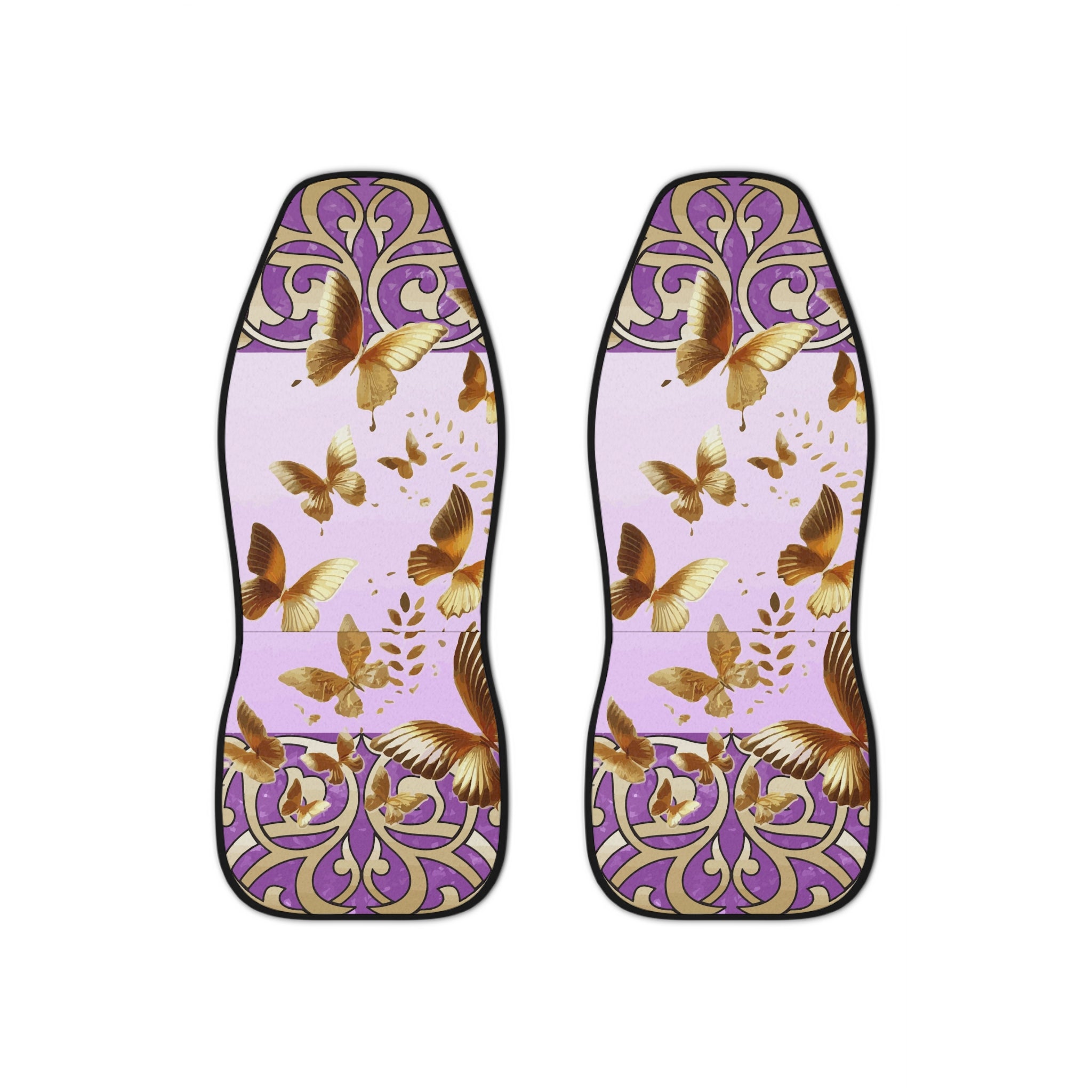 Golden Butterflies Flying Away Car Seat Covers