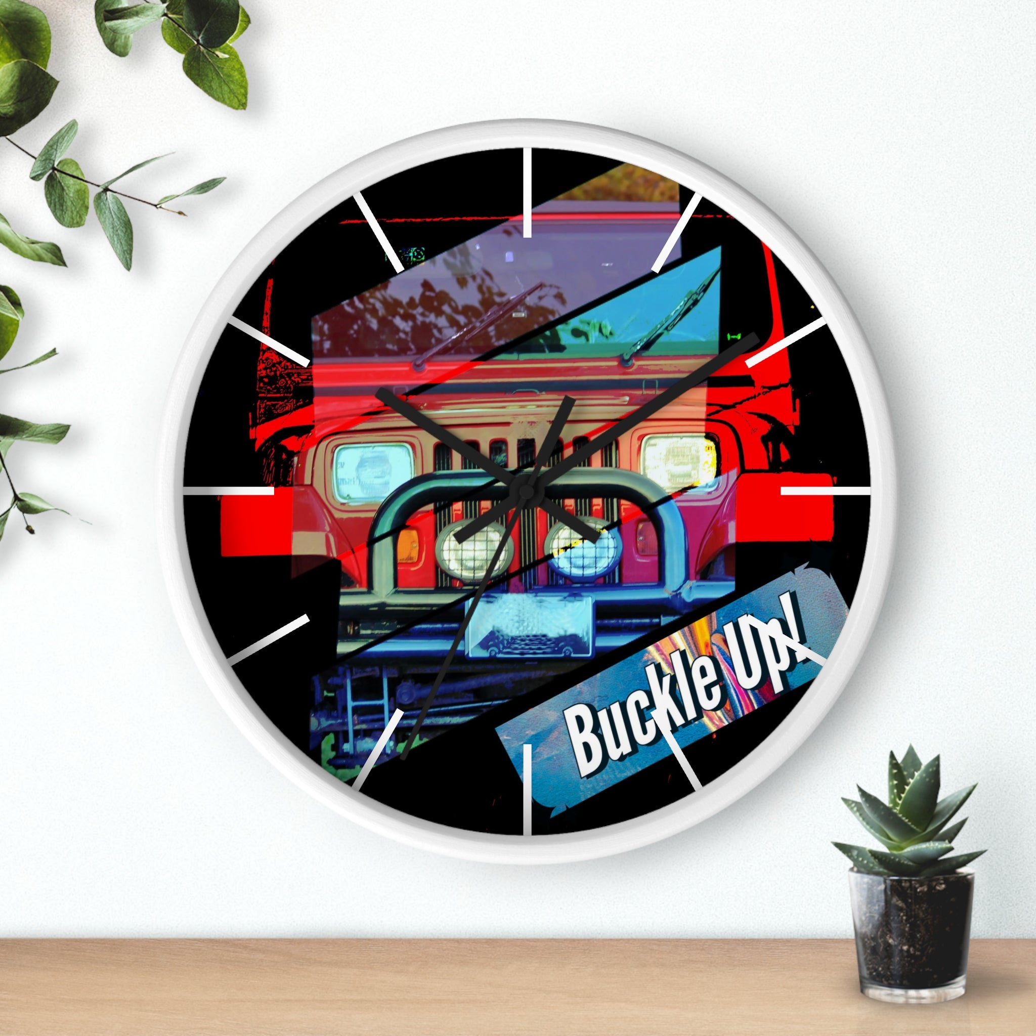 Buckle Up!  Four Wheel Drive Wall Clock - Shell Design Boutique