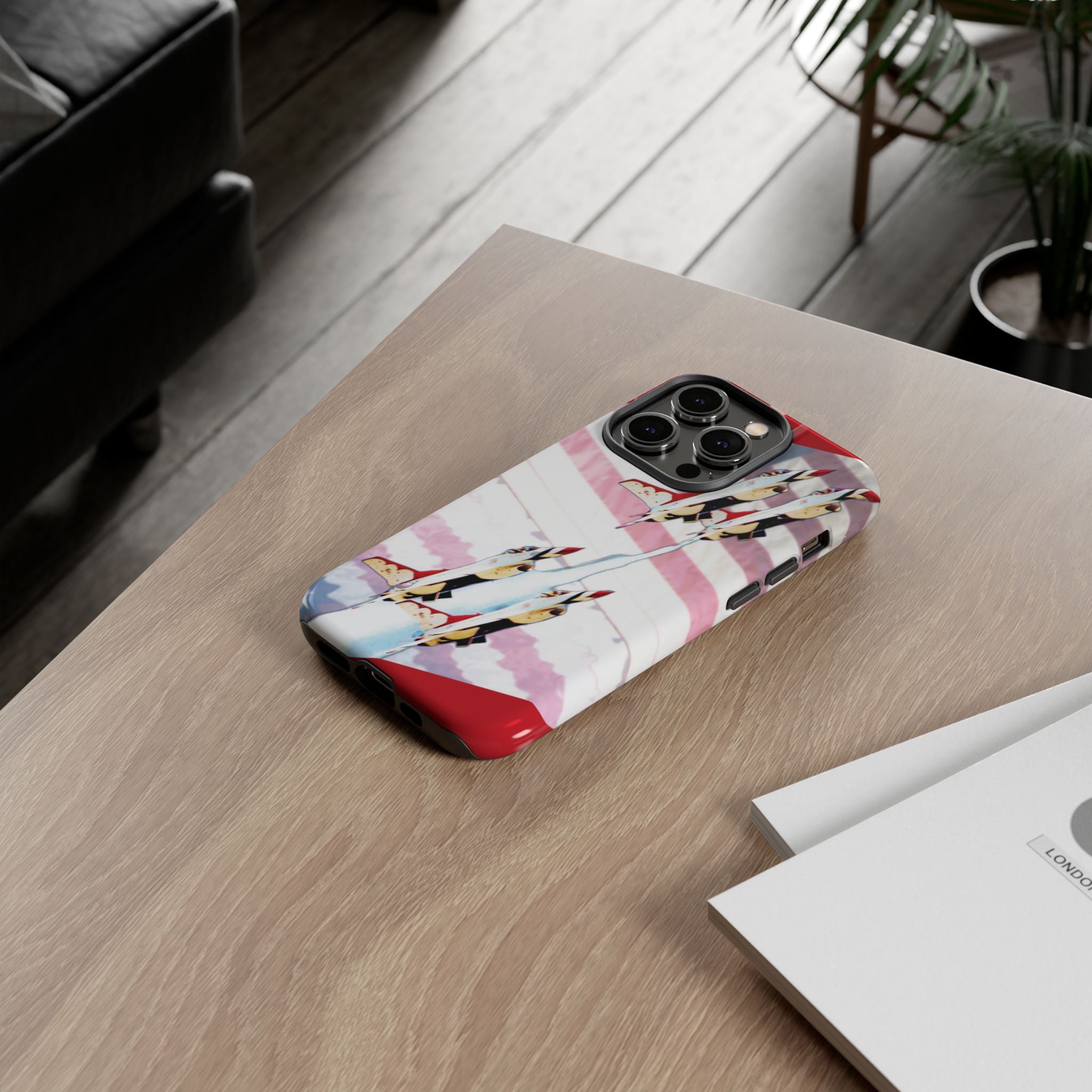 US Fighter Jet Red Tough iPhone Case