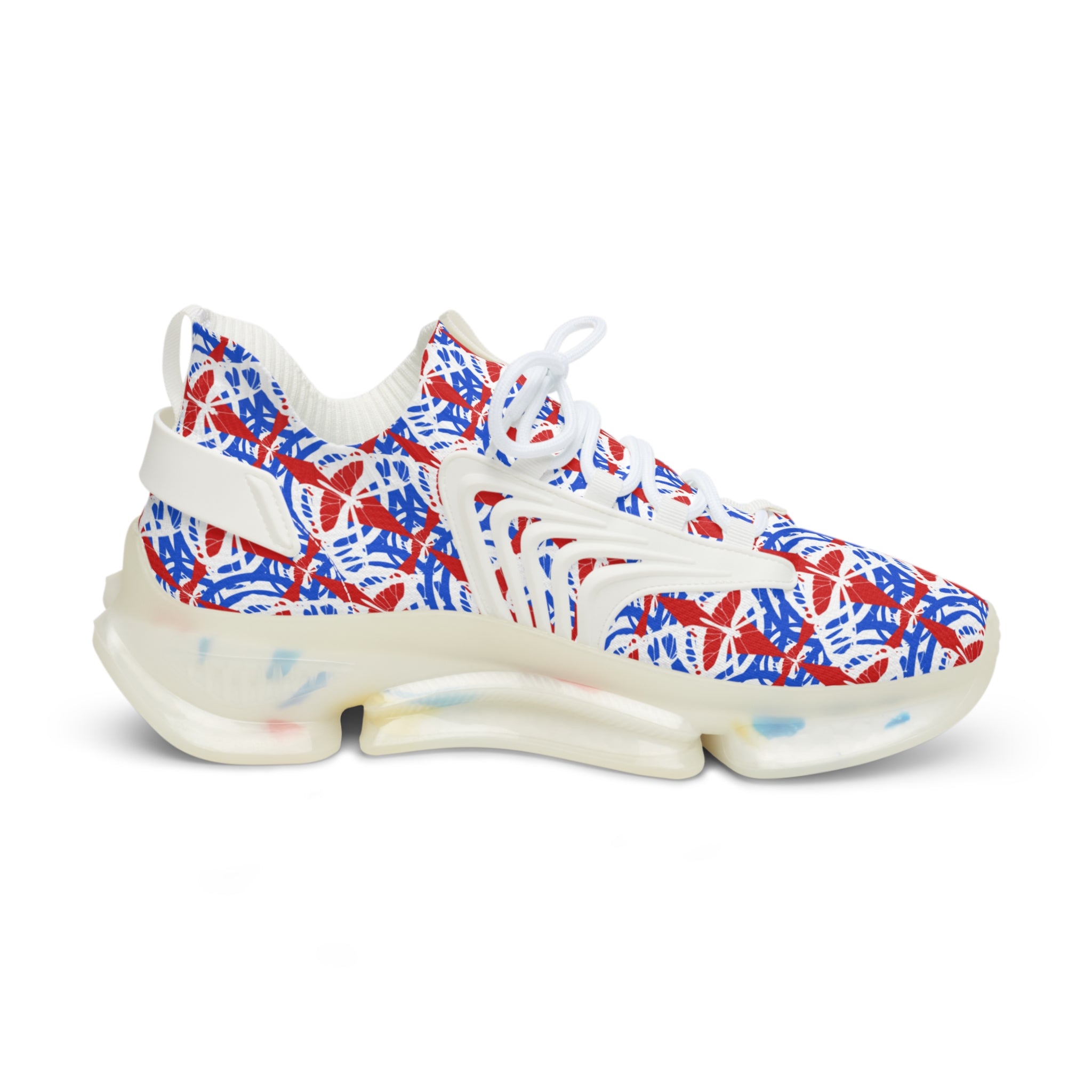 Men's Red White and Blue Mesh Sneakers