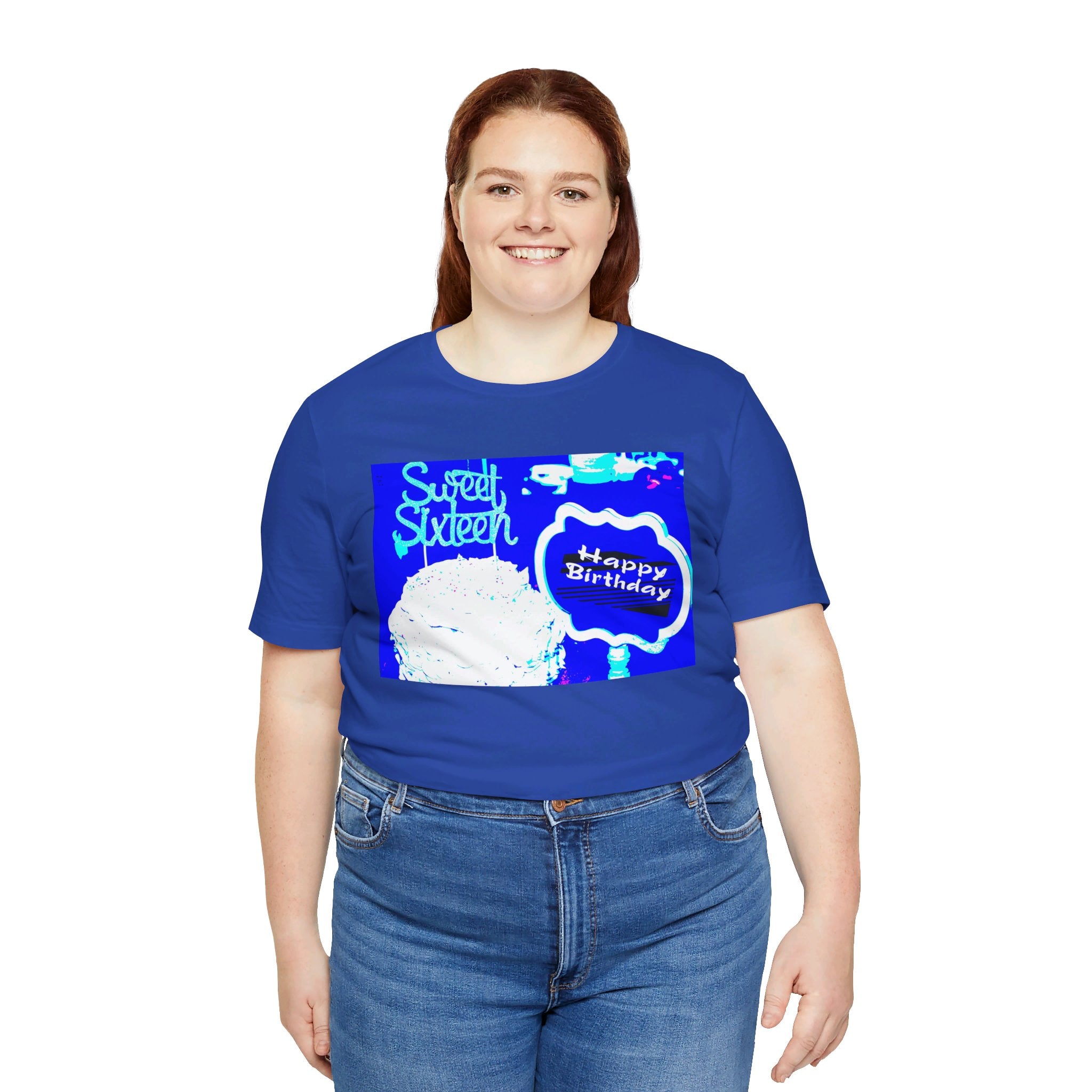 Happy Birthday Sweet Sixteen Jersey Short Sleeve T-shirt up to 3XL