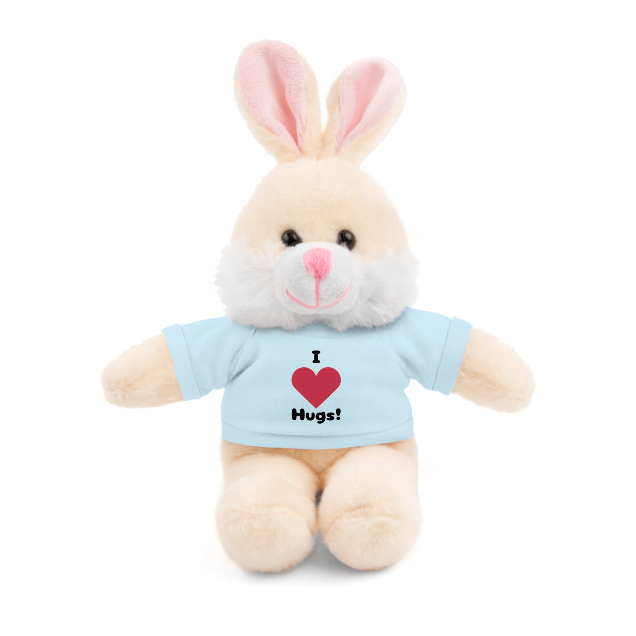 Stuffed Animal with T-shirt saying I heart Hugs