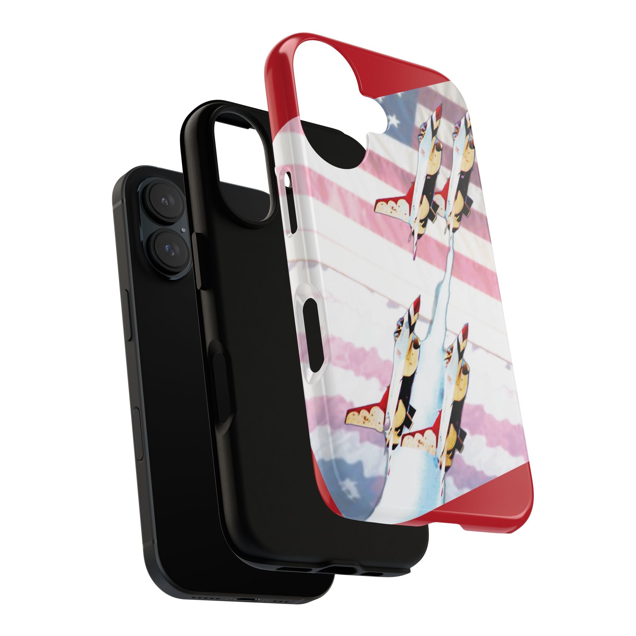 US Fighter Jet Red Tough iPhone Case