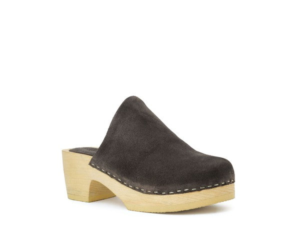 Women's Rag & Co Darcie Taupe Suede Clogs