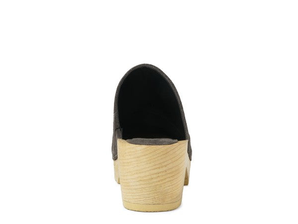 Women's Rag & Co Darcie Taupe Suede Clogs