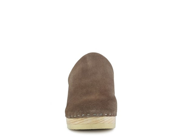 Women's Rag & Co Darcie Taupe Suede Clogs