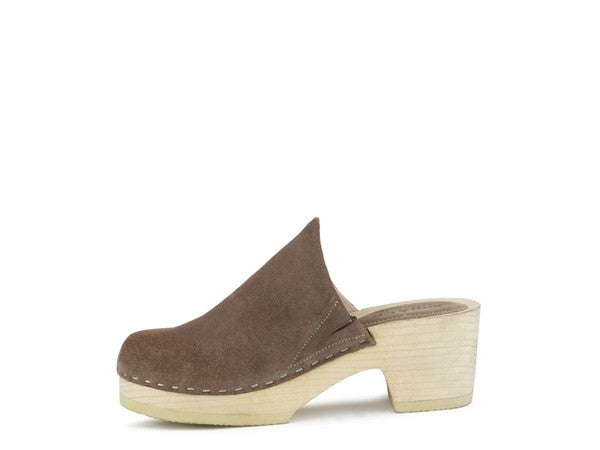 Women's Rag & Co Darcie Taupe Suede Clogs