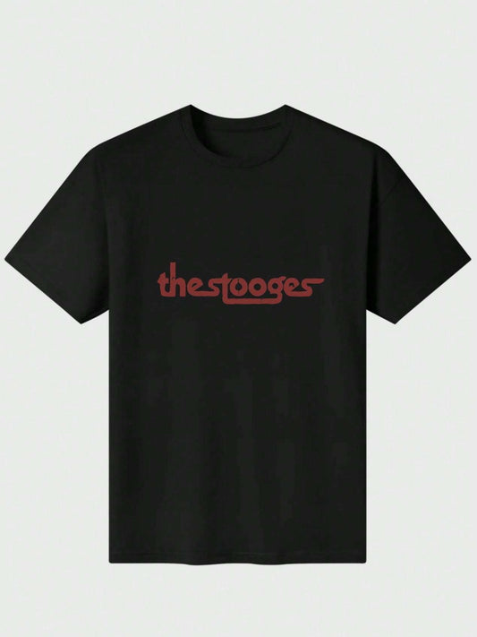 Men's The Stooges Funny Cotton Short Sleeve Graphic T-shirt