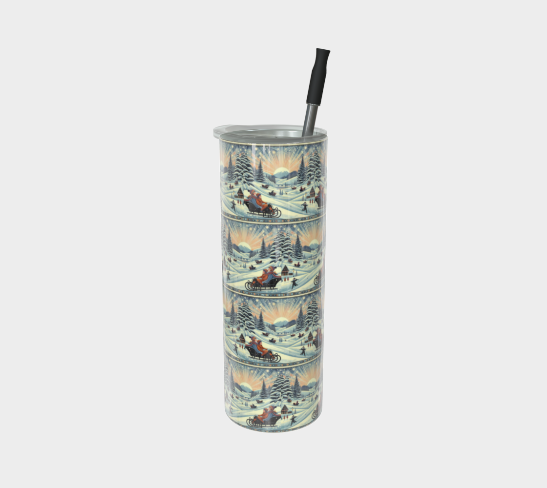 Sledding Winter Fun 20 oz Tumbler