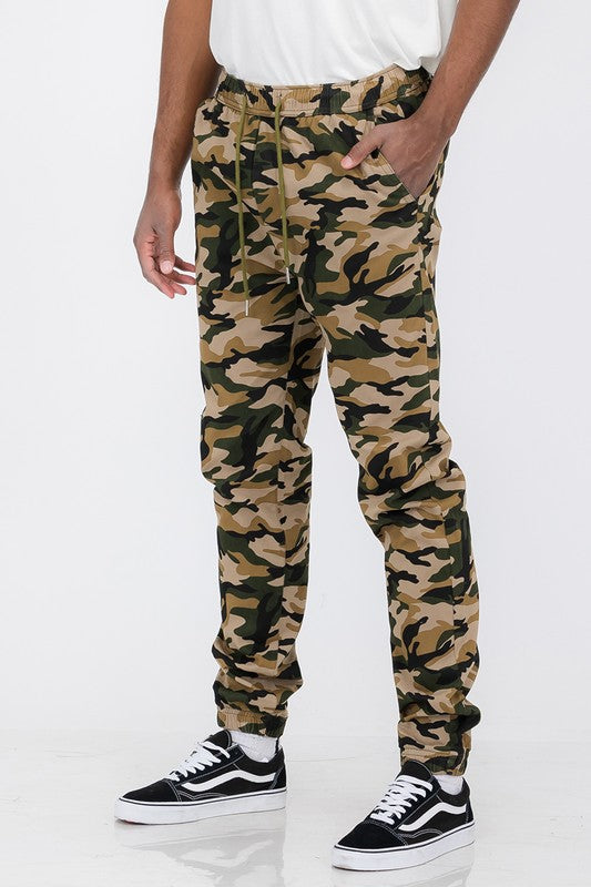 Men's Weiv Solid Stretch Cargo Jogger Pants