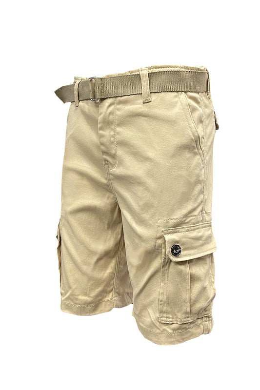 Men's Belted Cargo Shorts from Weiv