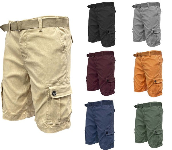 Men's Belted Cargo Shorts from Weiv