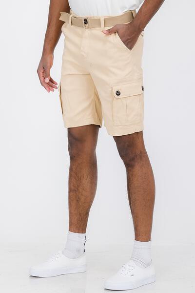 Men's Belted Cargo Shorts from Weiv