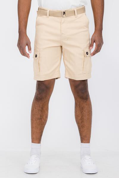 Men's Belted Cargo Shorts from Weiv