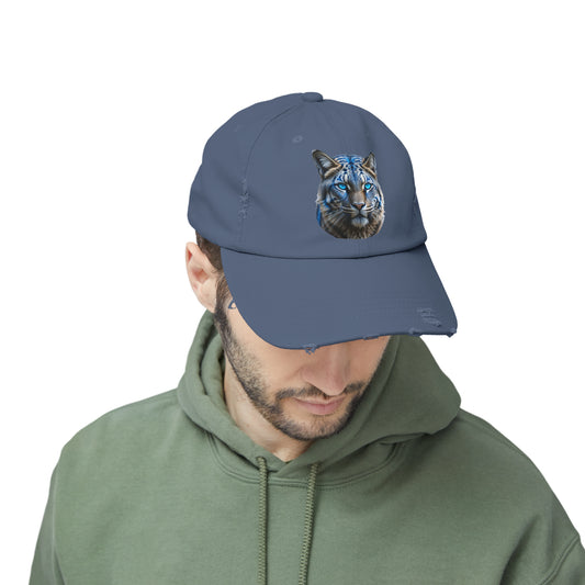 Gorra de béisbol desgastada unisex Wildcat azul
