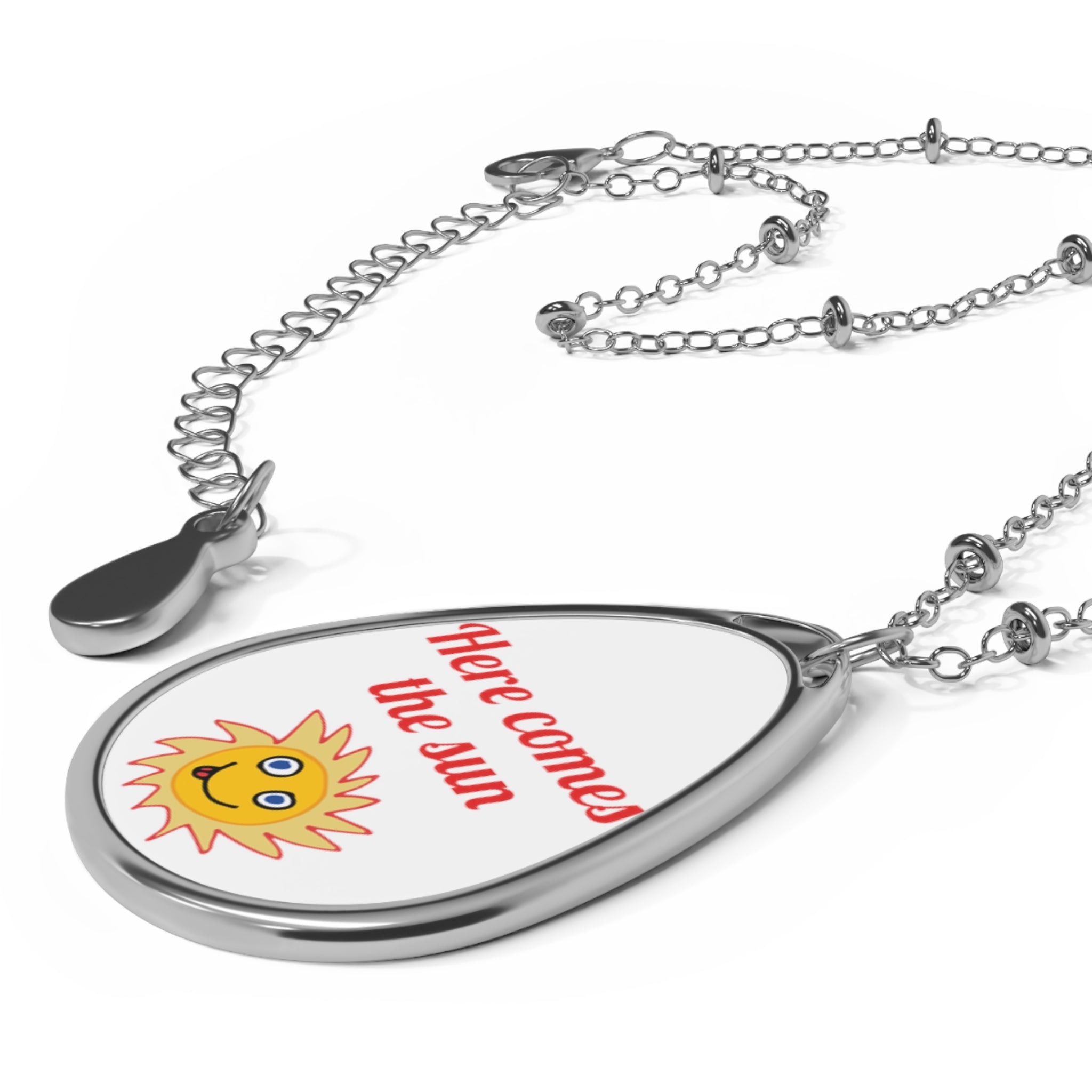 Here Comes the Sun Oval Necklace
