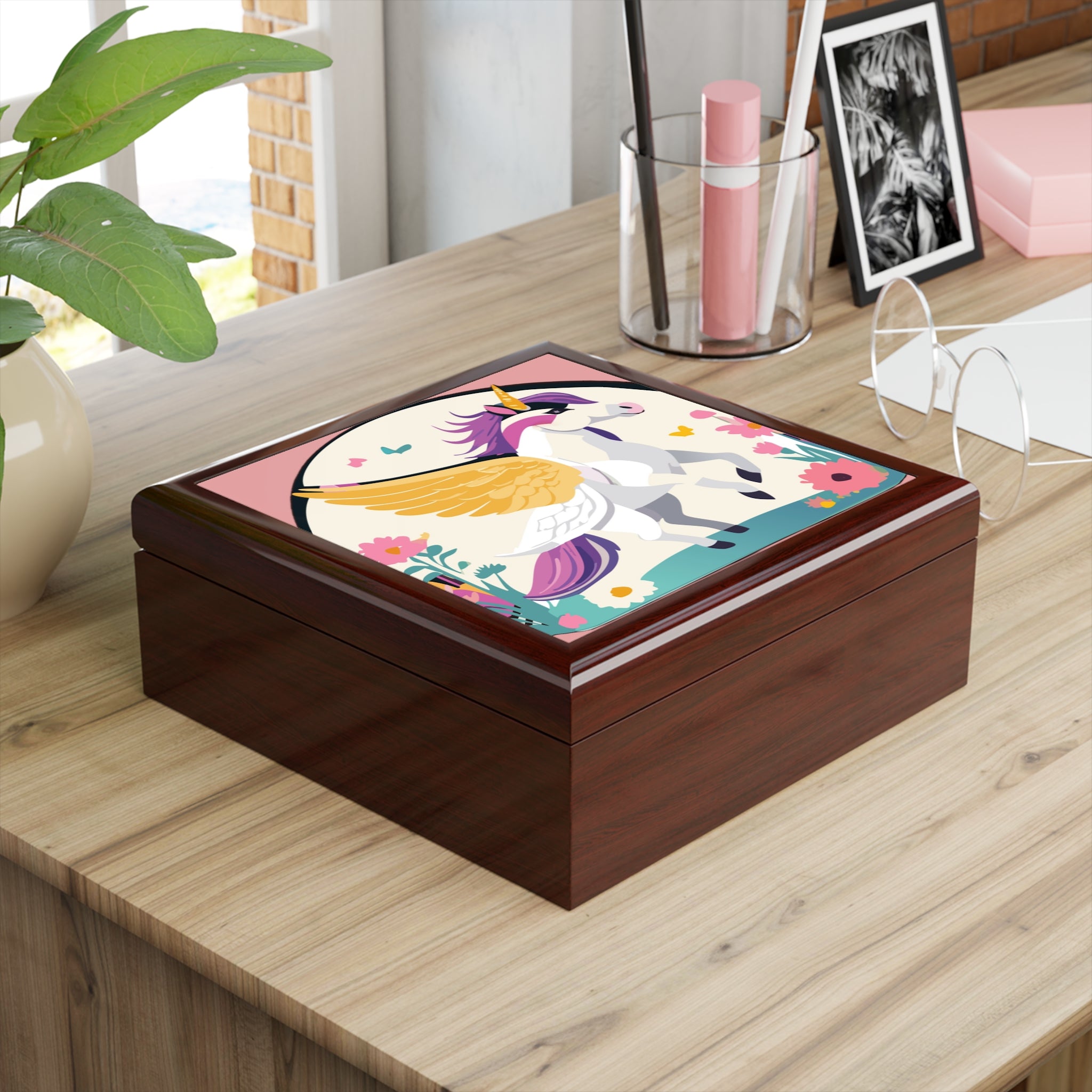 Winged Unicorn Jewelry Box