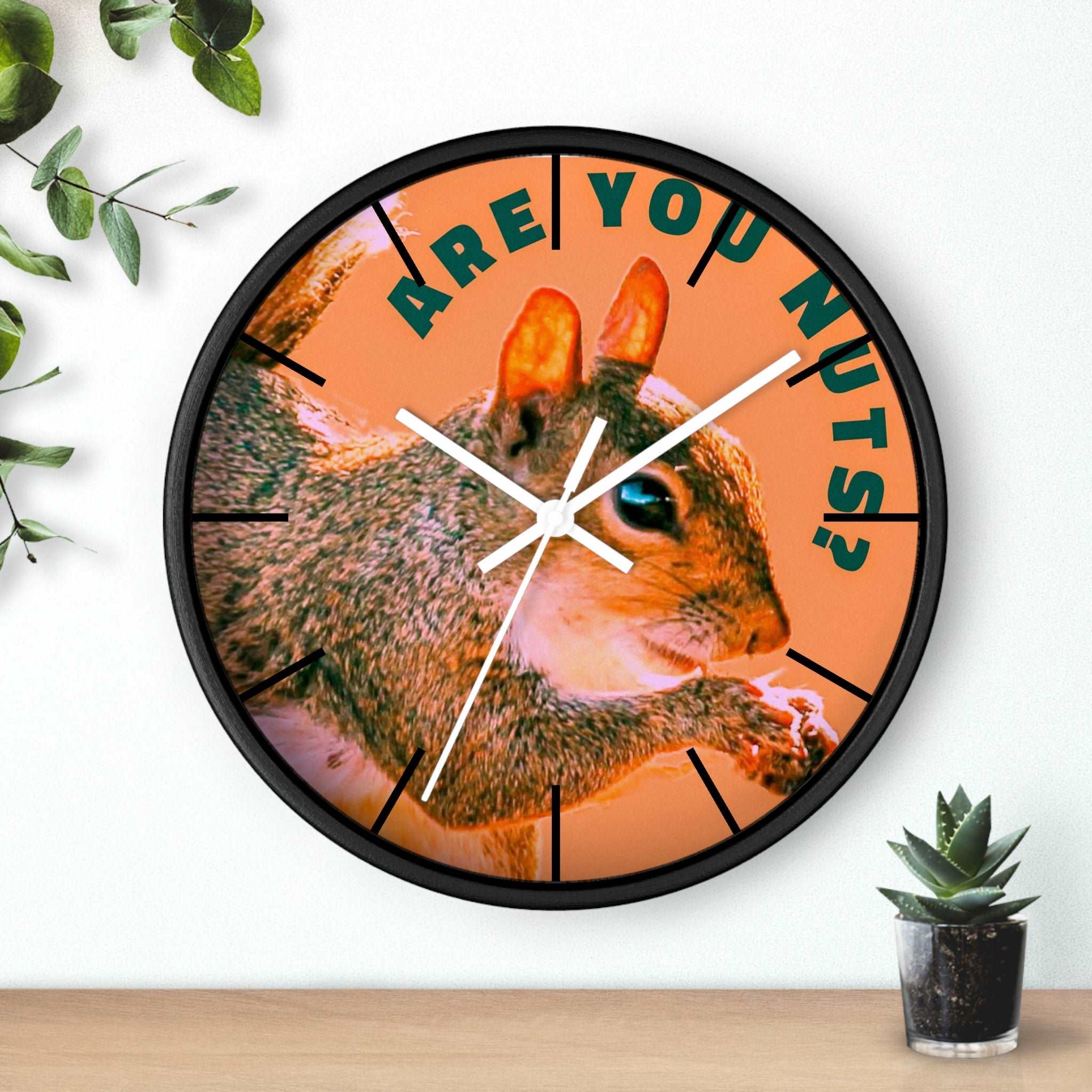 Are You Nuts? Squirrel Wall Clock