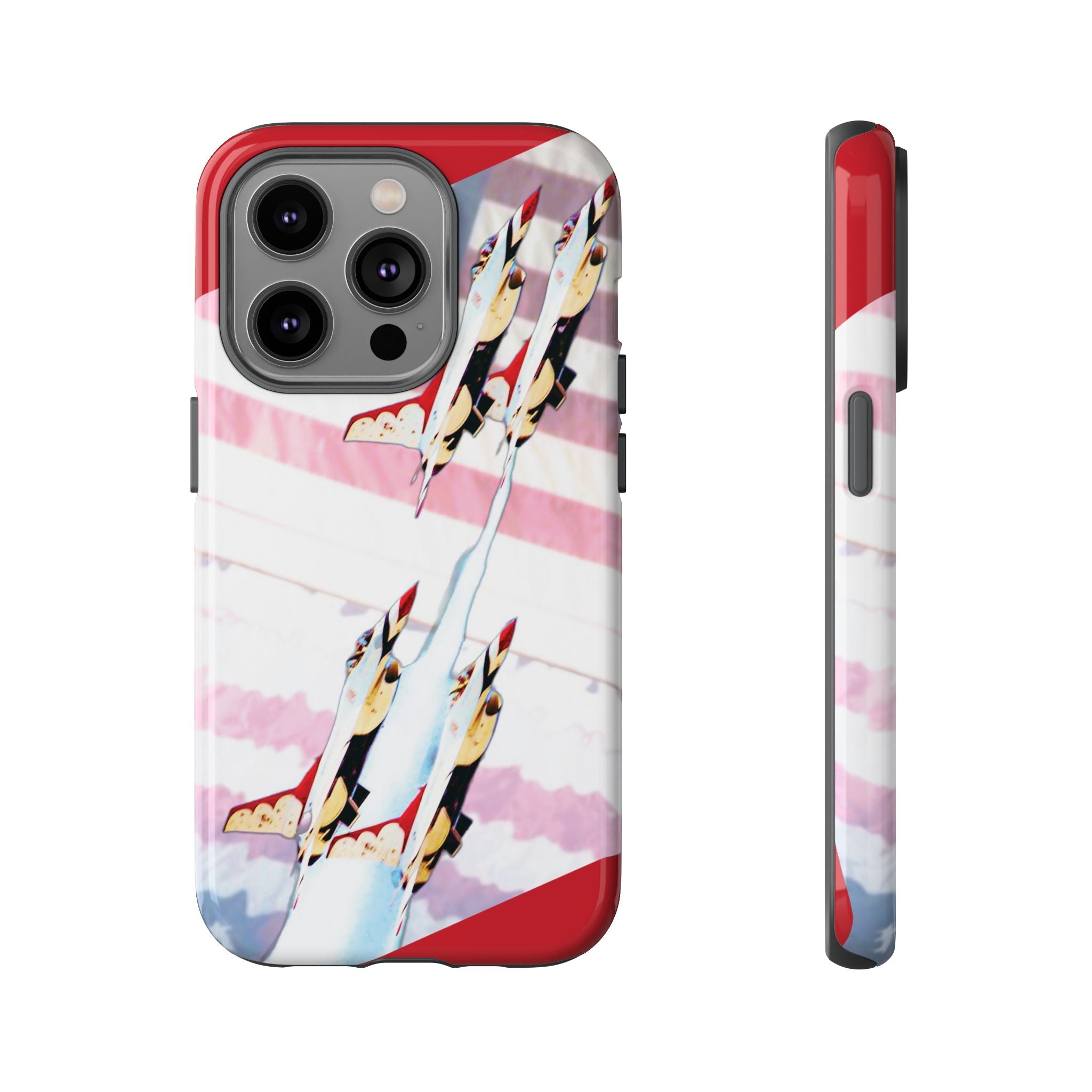 US Fighter Jet Red Tough iPhone Case