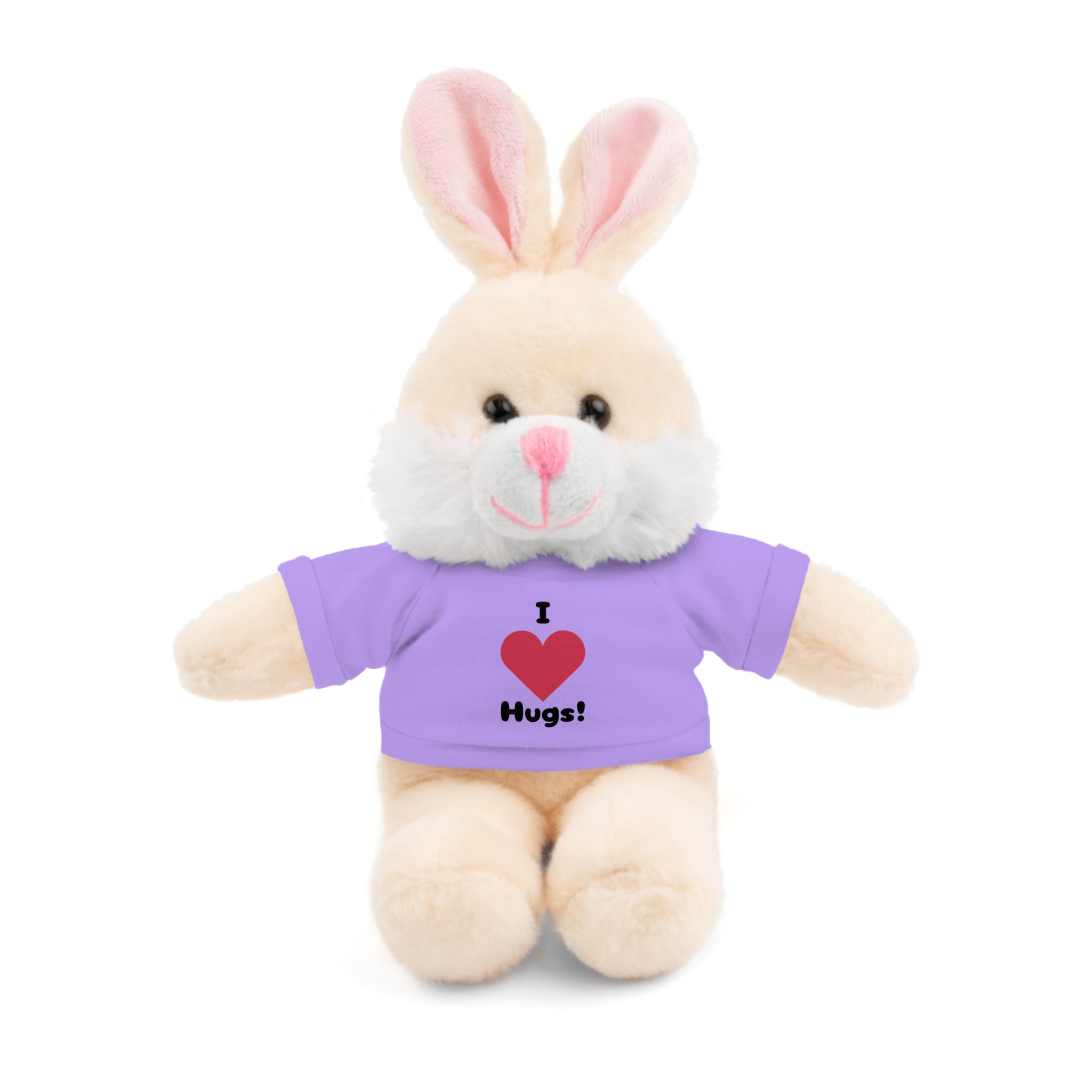 Stuffed Animal with T-shirt saying I heart Hugs