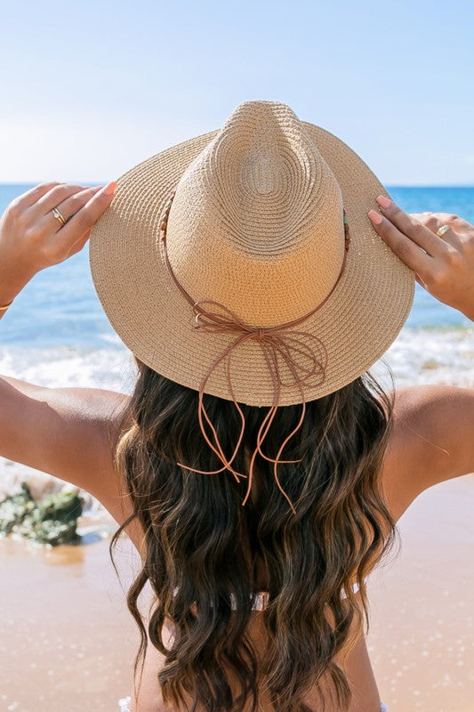 Women's Khaki Beach Fedora Hat