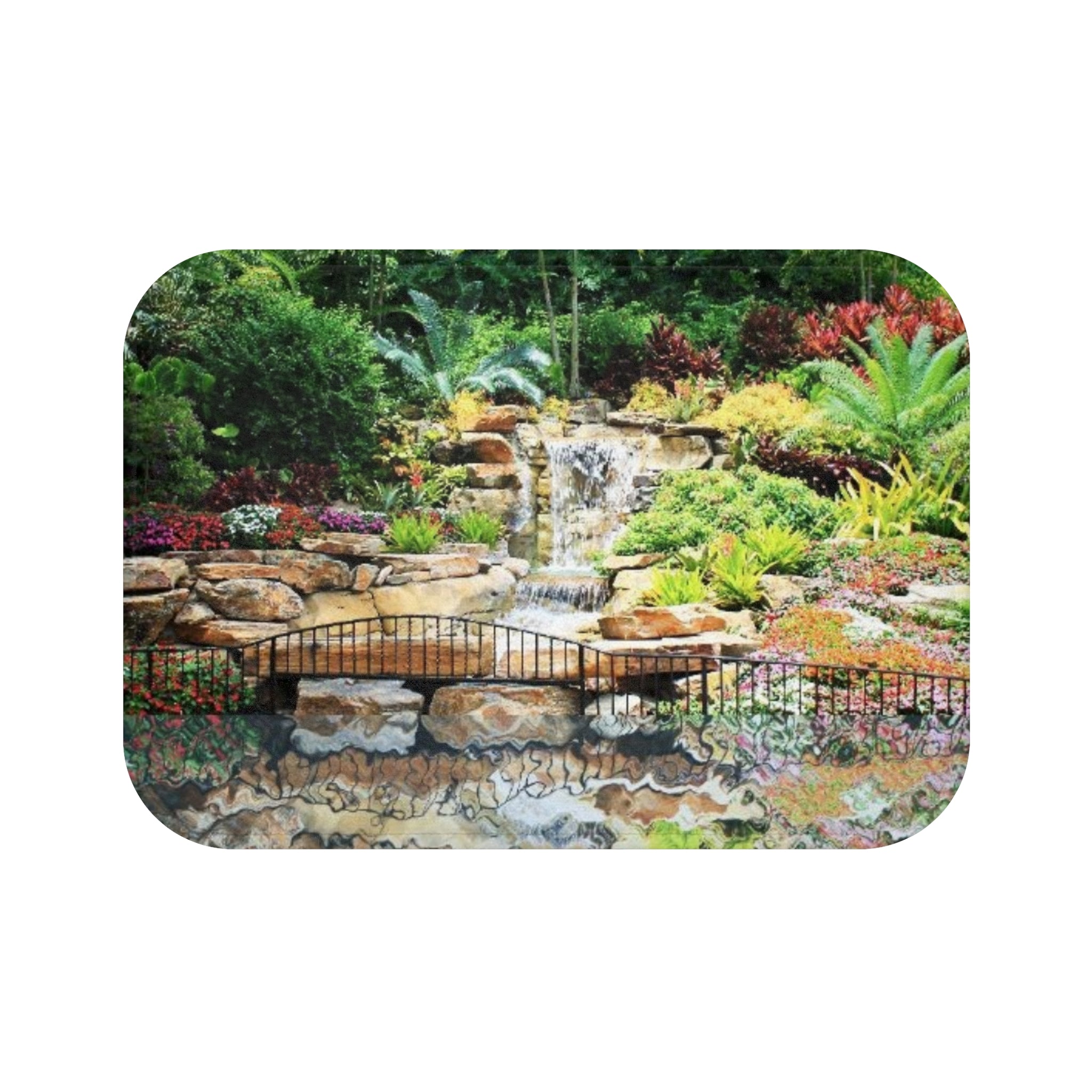 Tropical Waterfall Bath Mat