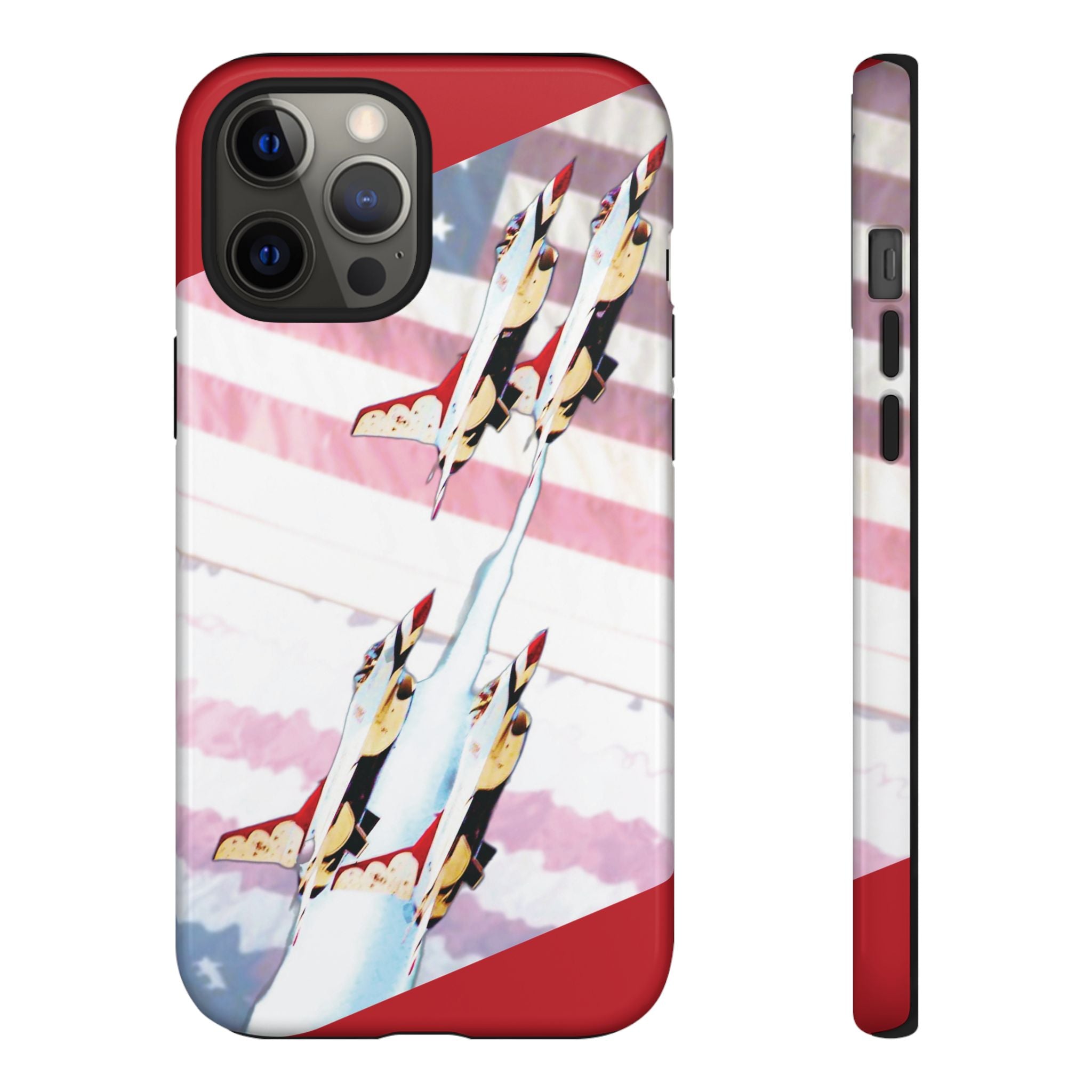 US Fighter Jet Red Tough iPhone Case