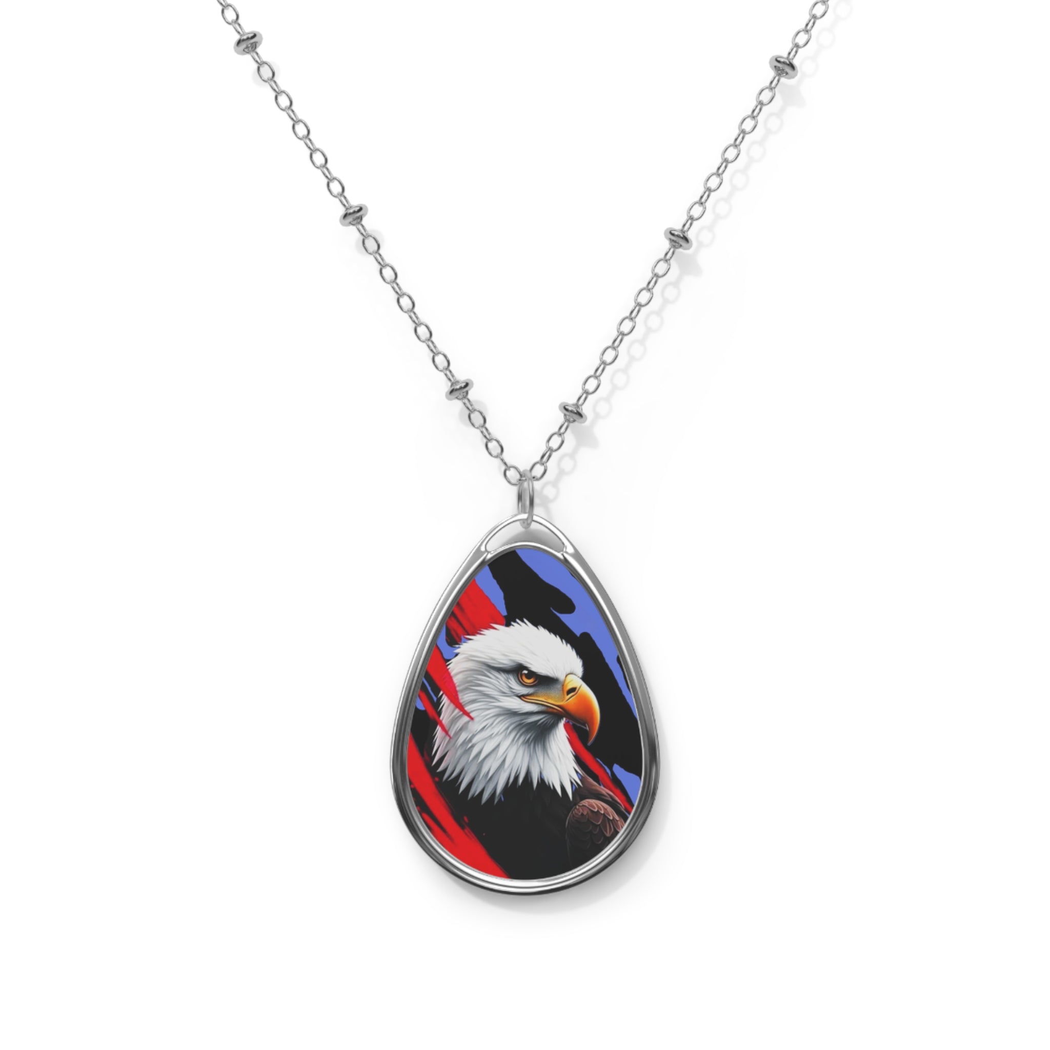 Bald Eagle Oval Necklace