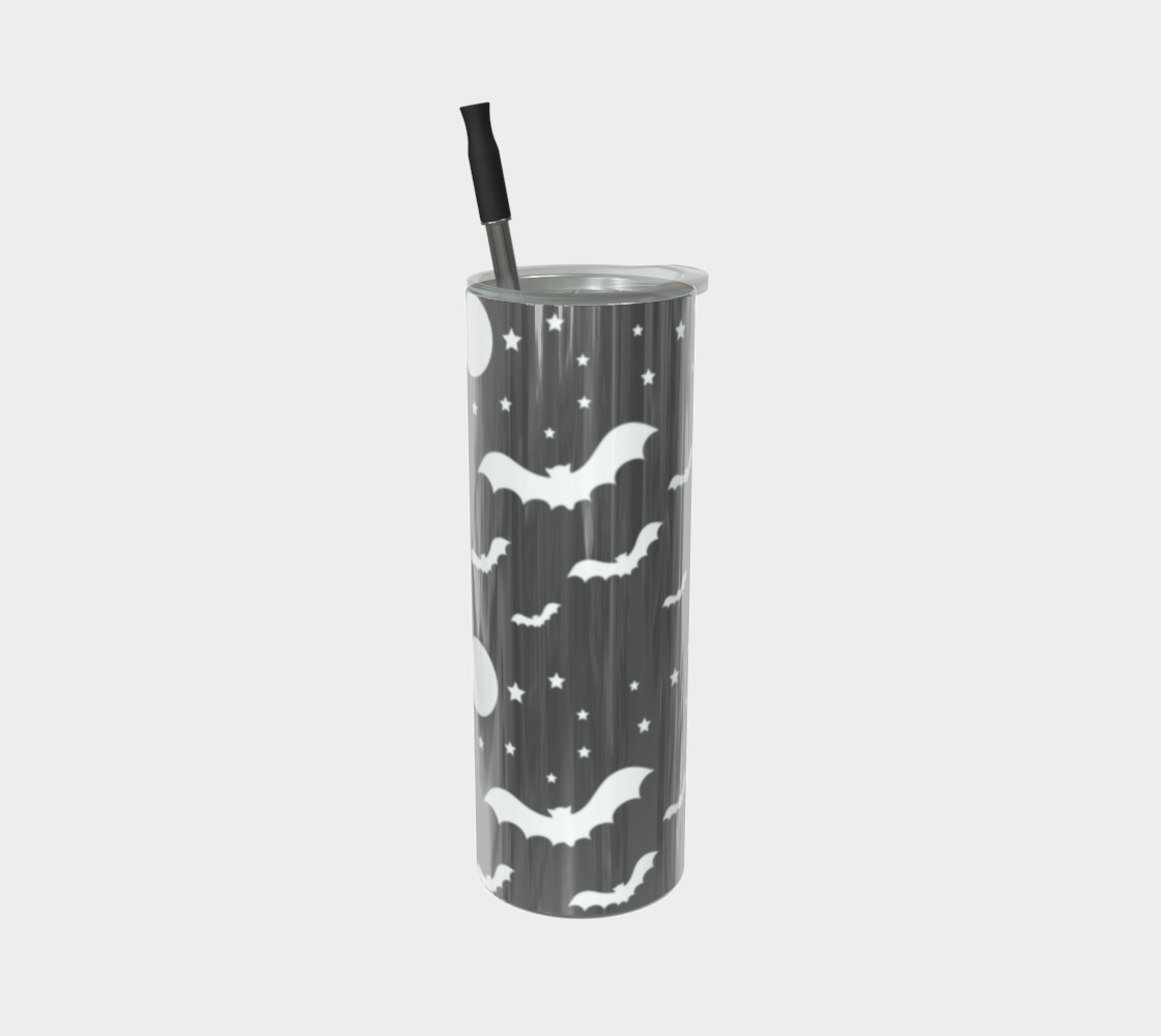 Bats under a Full Moon Halloween 20 oz Stainless Steel Tumbler